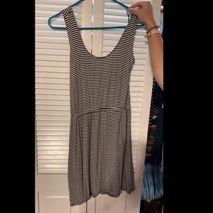 Super soft black and white striped dress